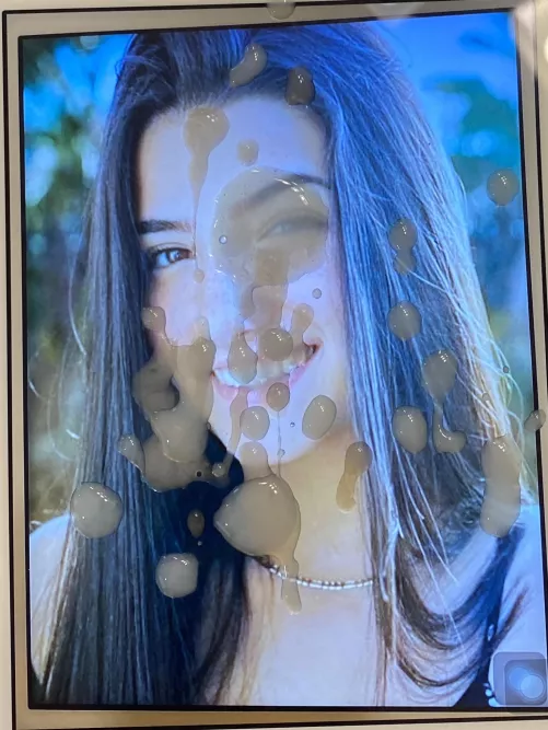 Fuck she’s wearing all my cum.