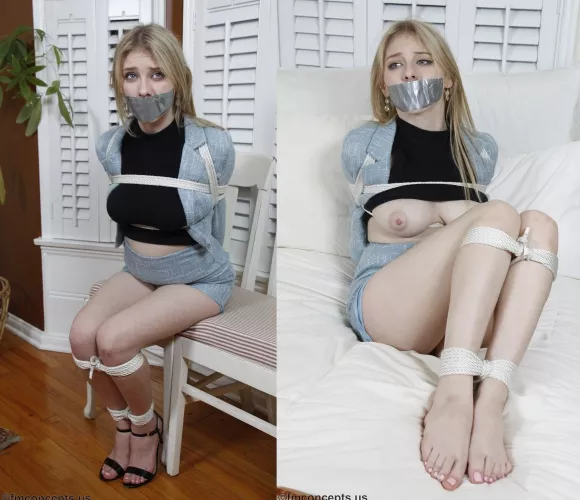 Melody Marks tied up before work