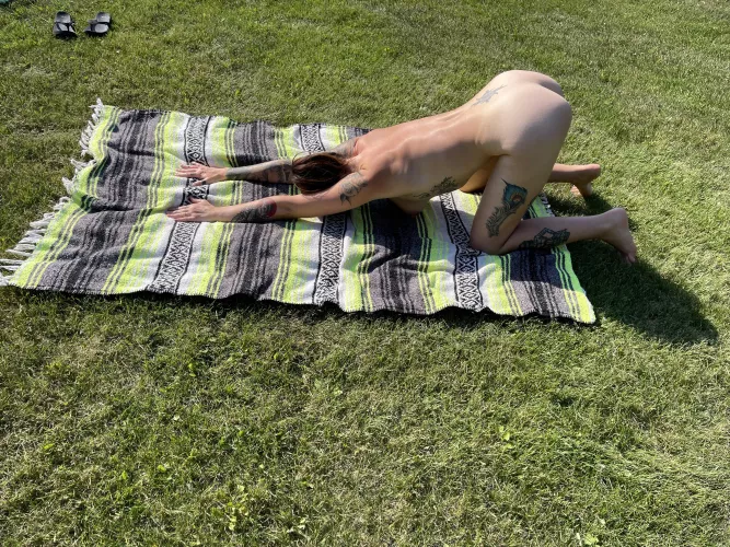 Naked Melting Heart Pose ✨ Namaste