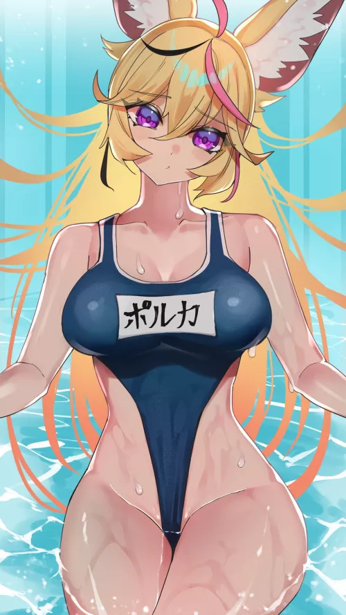 Omaru Polka Super Highleg Swimsuit ( Yuuppi) [Hololive]