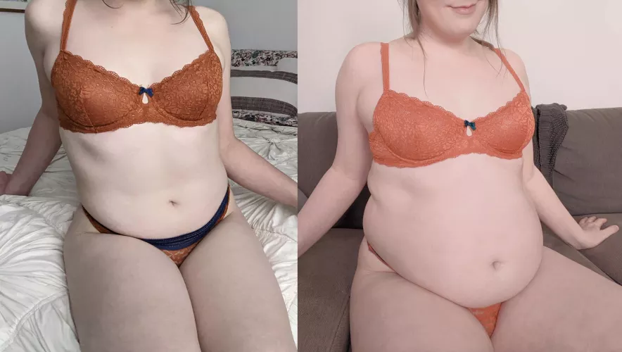 Amazing what a year of stuffing yourself can do to your body shape😊