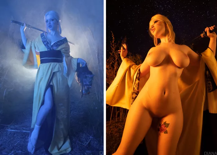 Ciri in Kimono (official action figure cosplay) by Lada Lyumos