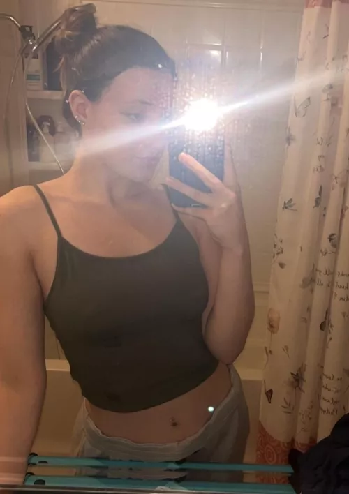 day 80, no bra. jk lol. 19f