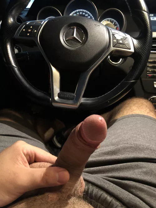 Getting precum all over the car