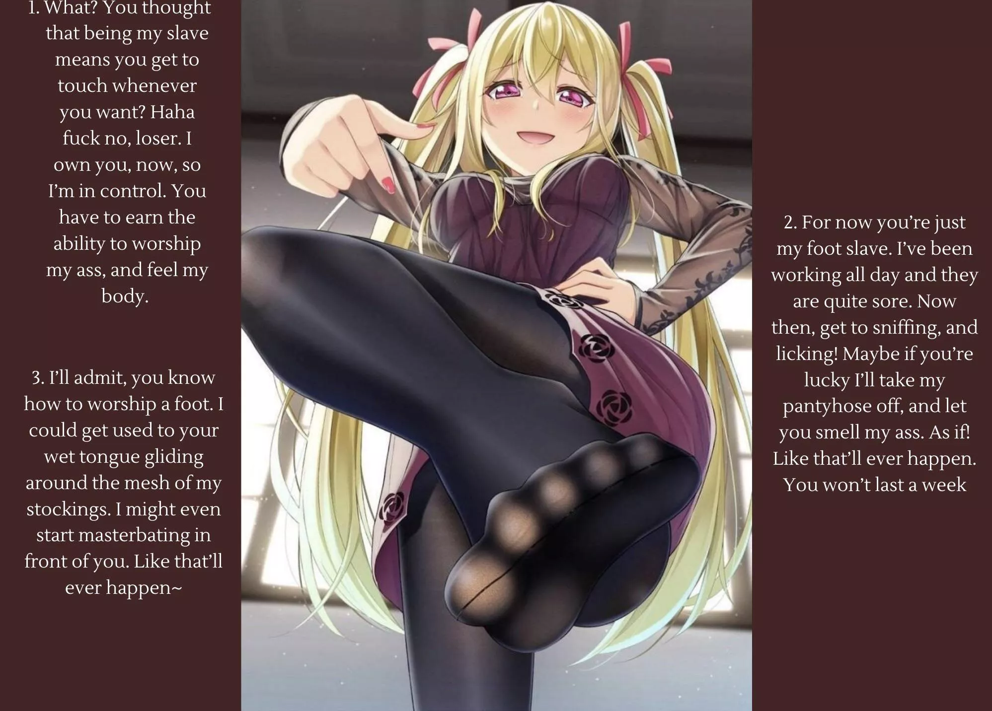 My foot, your mouth, you know what to do