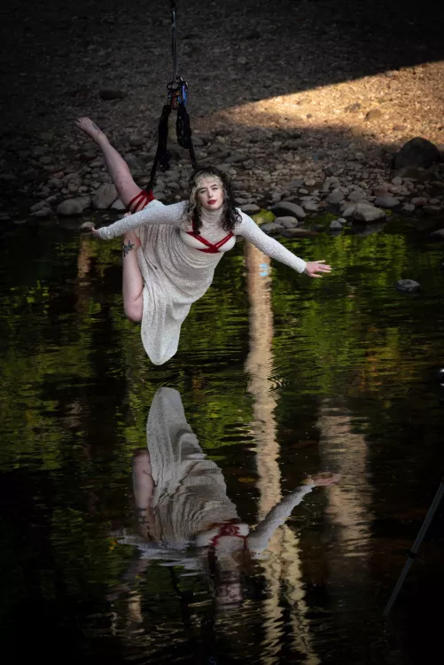 My gorgeous bottom looking ever so serene while floating just above the water