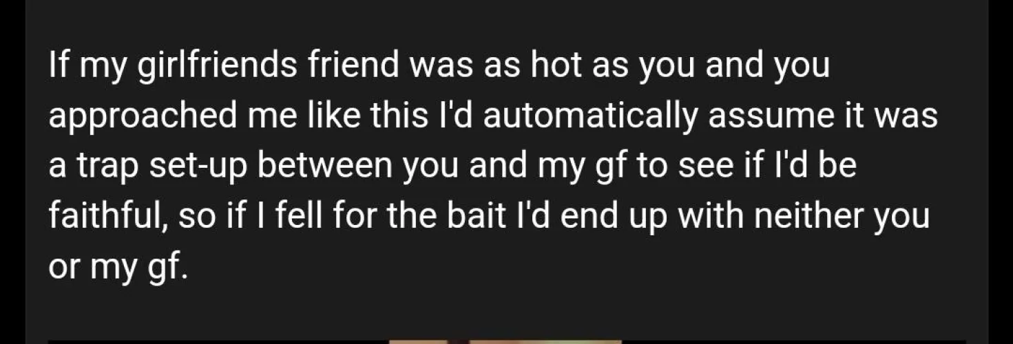 Definitely a setup....