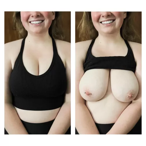 FYI these are hiding under my sports bra at the gym 😘