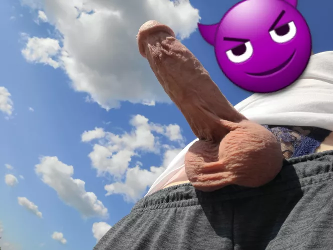 sun hitting my cock just right