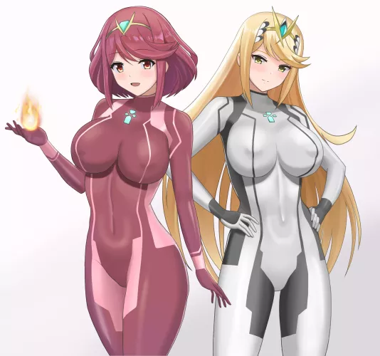 Zero Suit Pyra And Mythra (Higofushi) [Xenoblade]