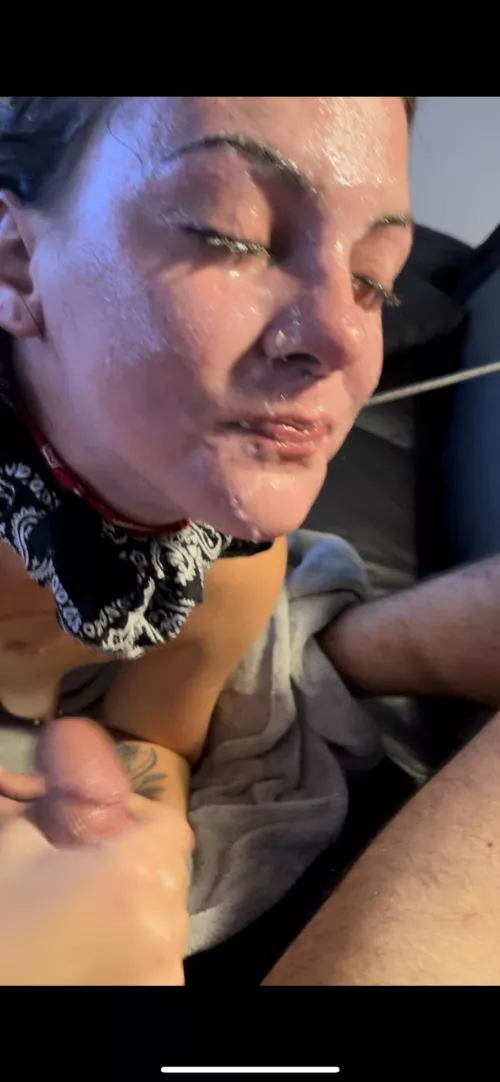 I love a mess on my face, check out my OF profile for more :D