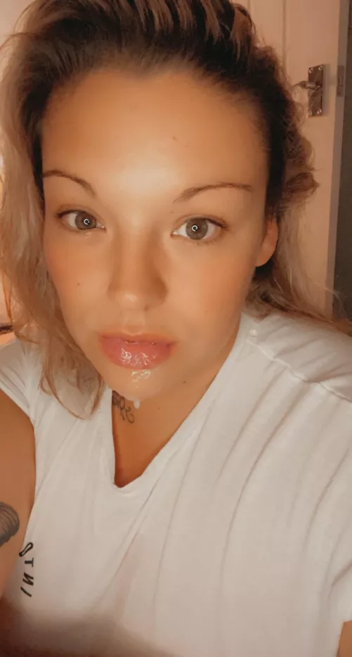 My first ever dirty cum slut selfie, how’d I do?