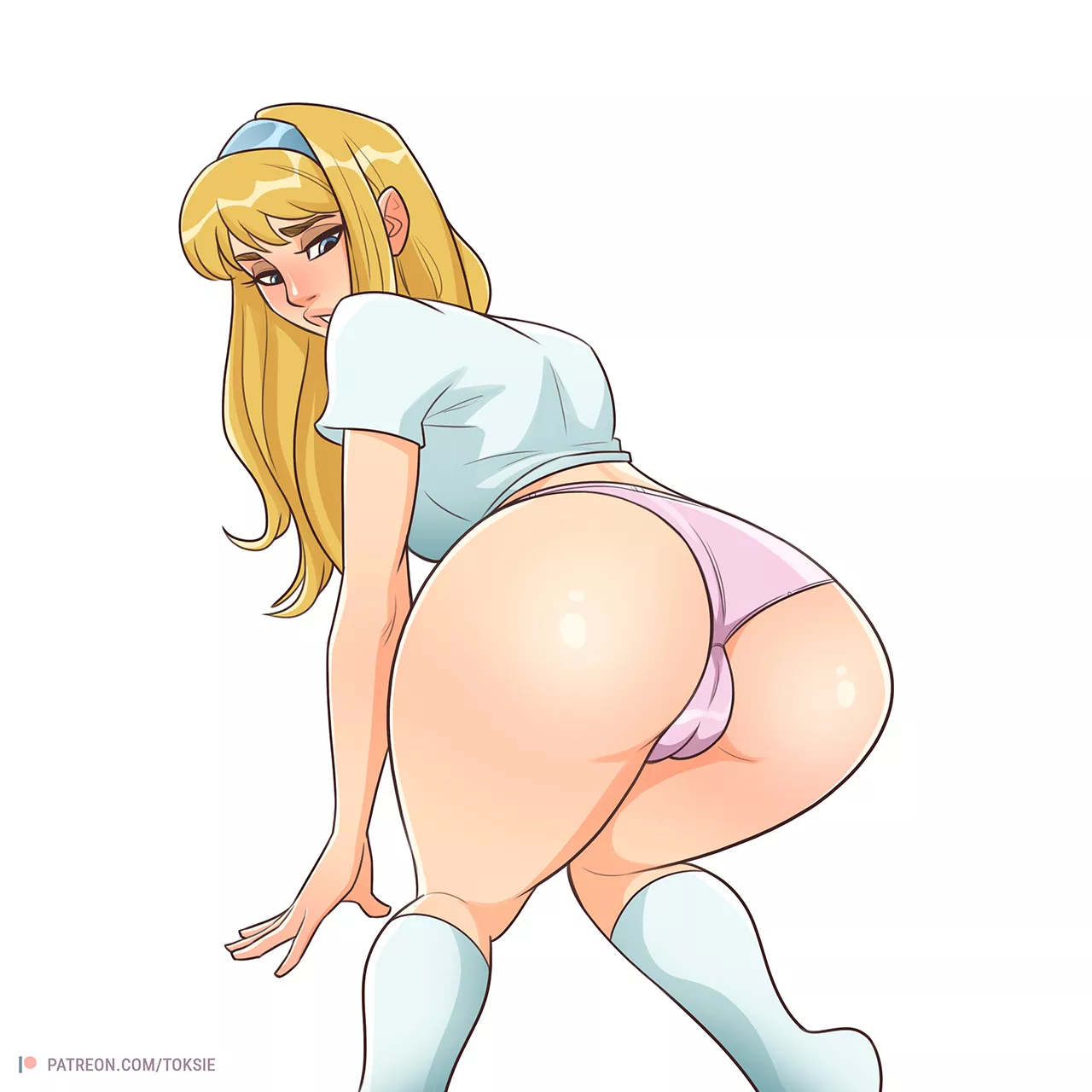 Supergirl Pink Panties From Behind ( Toksie) [DC]