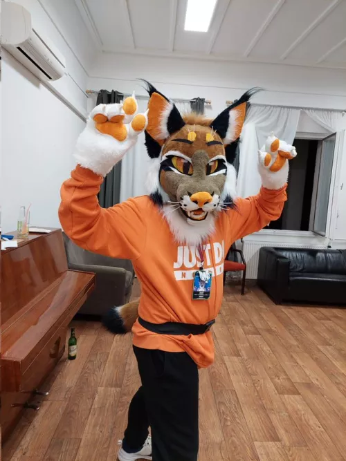 This is the fursuit I won from an auction at the first convention I went to, even now it gives that anxiety rush. I'll never forget that moment.