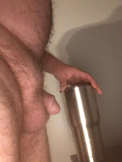 You get the big cup out when you compensate for something. 😂