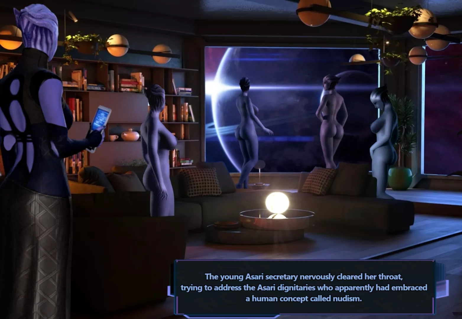 Asari secretary vs Asari dignitaries. (Rastifan)