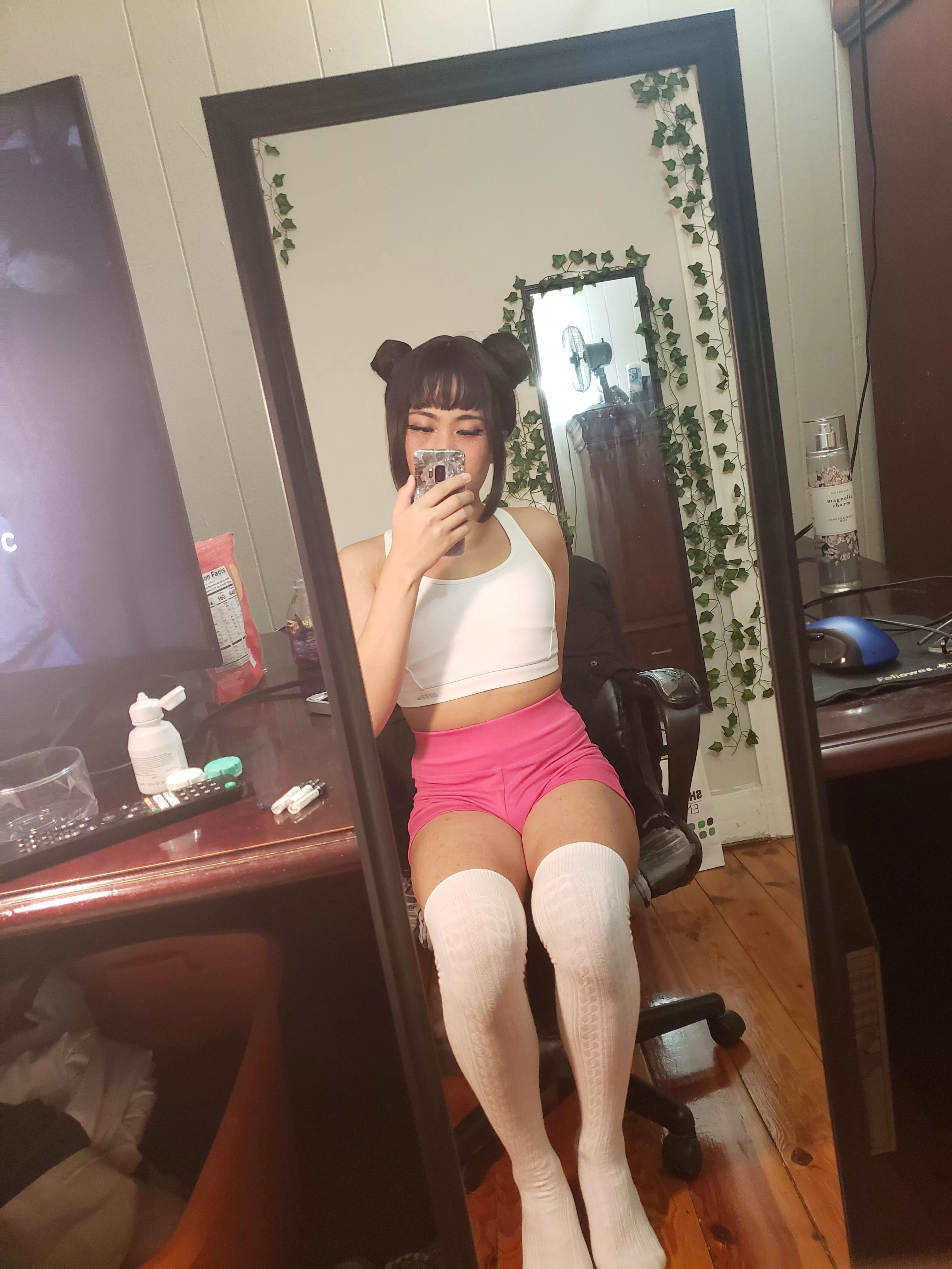 Pink shorts!