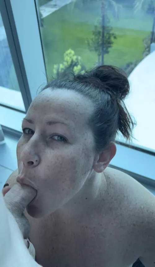 Sucking cock in hotel windows is becoming my favorite hobby (OC)