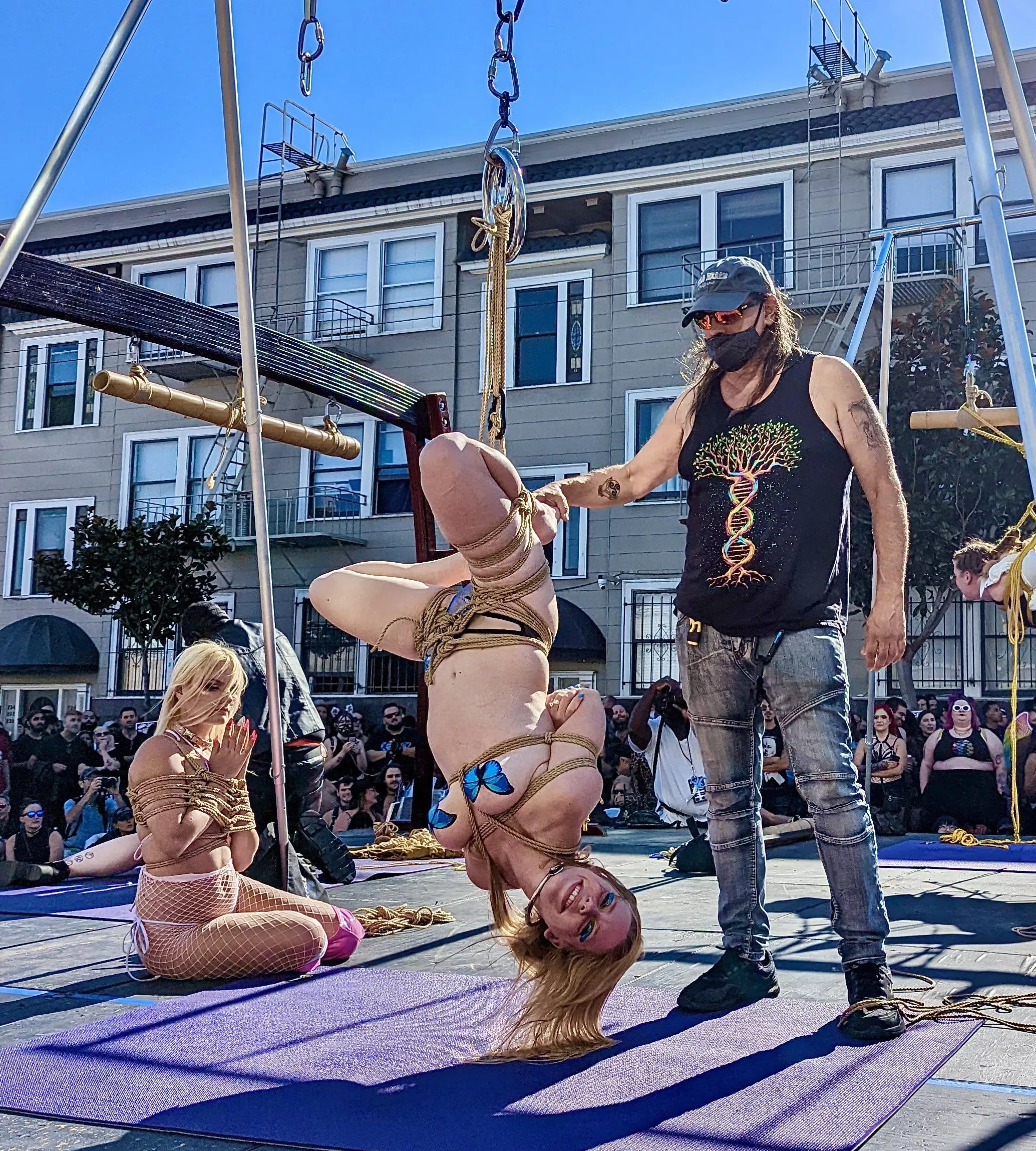 Another clip from our Shibari performance this weekend at Folsom. Hope you love it. It was such a fun time. Another clip from our Shibari performance this weekend at Folsom. Hope you love it. It was such a fun time.