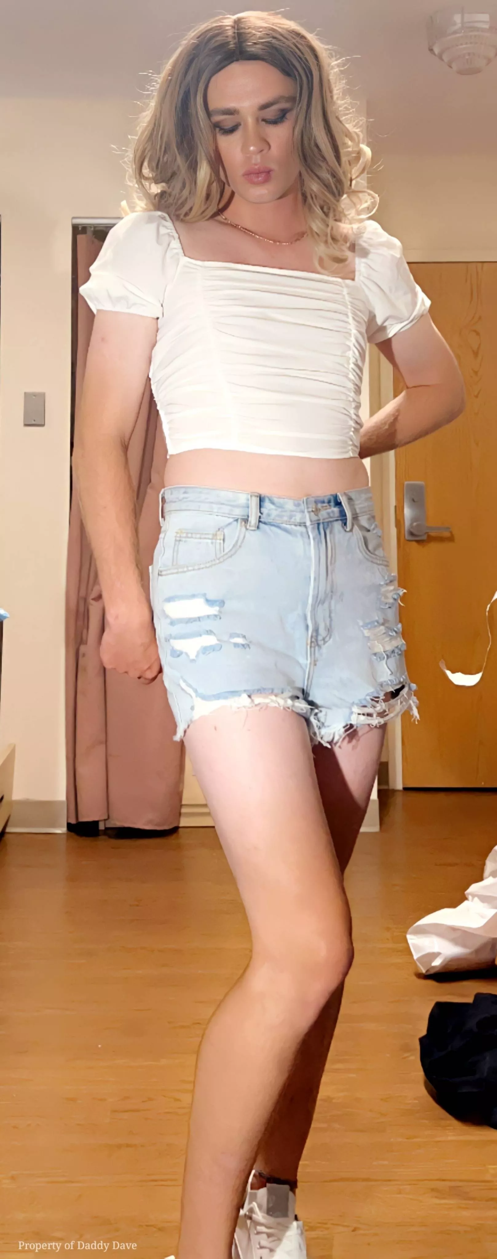 Don't be so sad Rose they are still jeans just more girly😏 you need to get used to your femme attire sissy 😈 Don't be so sad Rose they are still jeans just more girly😏 you need to get used to your femme attire sissy 😈