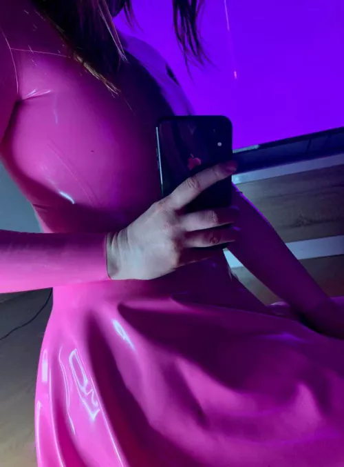 My rubbery pink dress