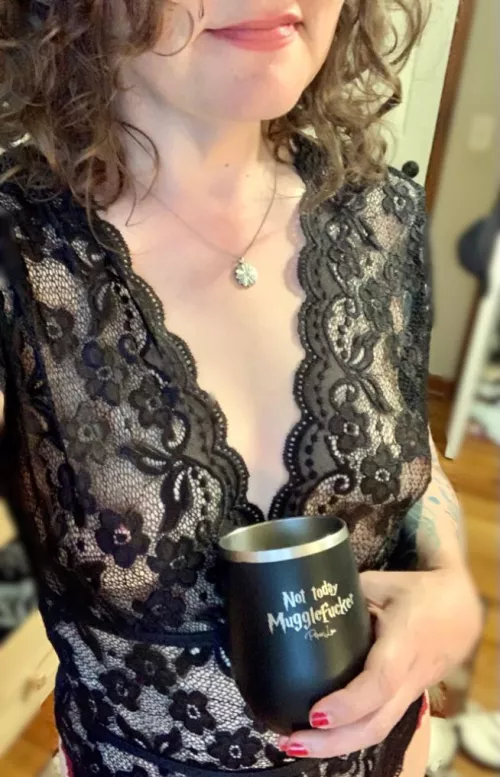 Tea and lace teddy 💋