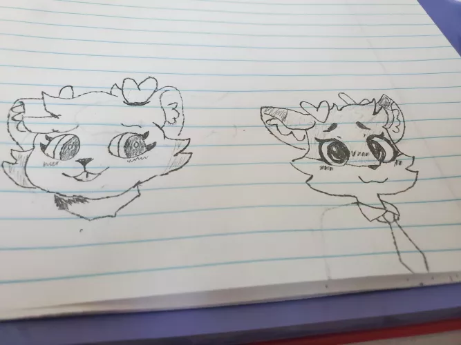 tried drawing some furries, constructive criticism welcome 🤎