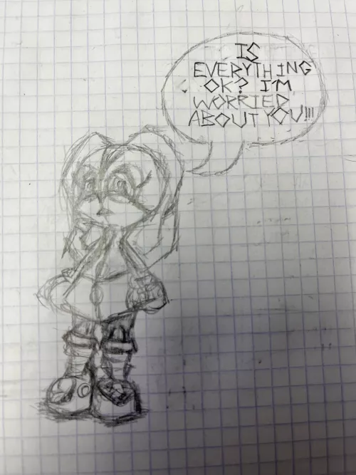 An ultra rough sketch of Cream worrying about you. Seriously tho, is everything going ok for ya’ll?