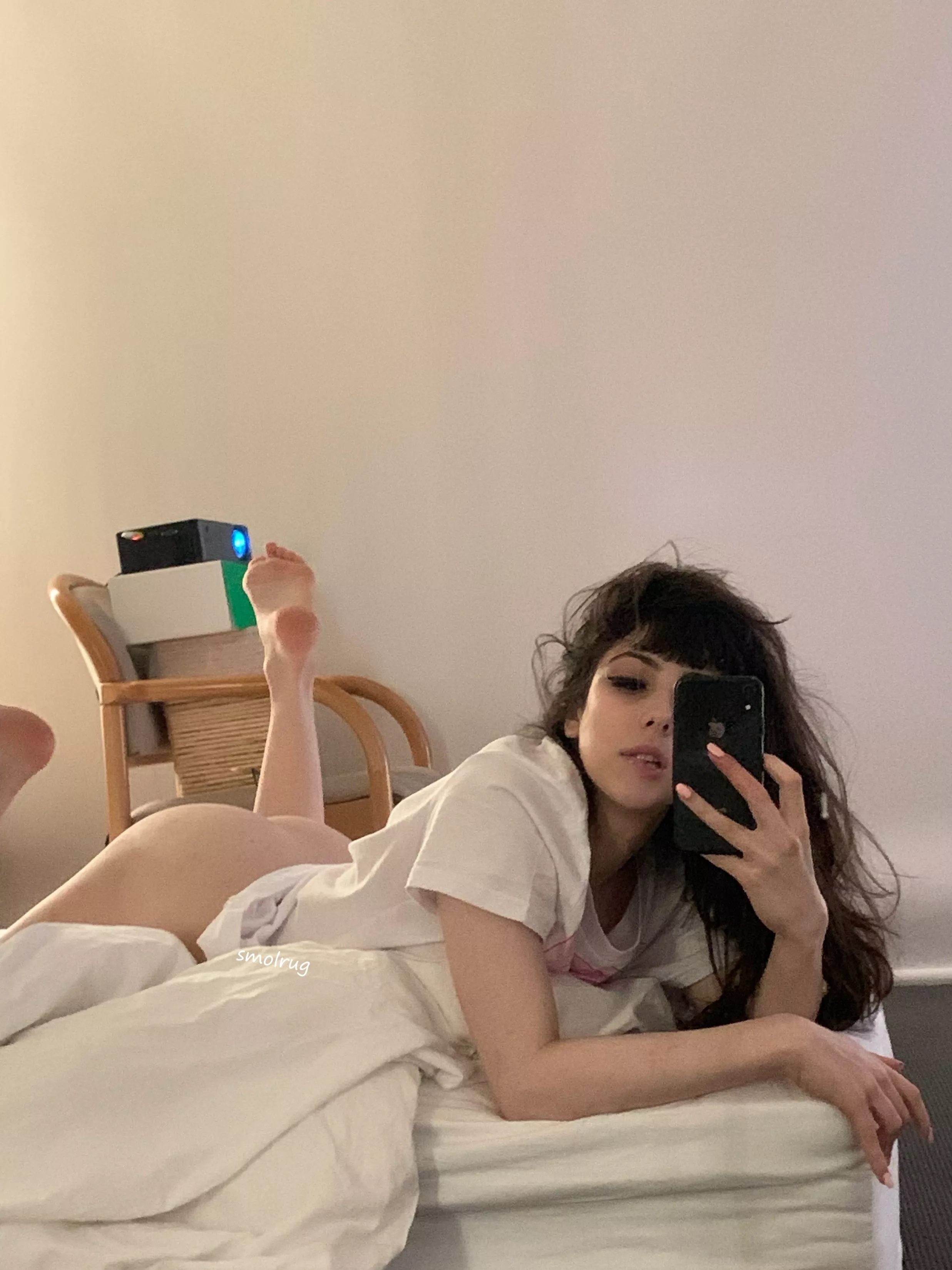 Beds are for watching movies and cuddling 🤍18f