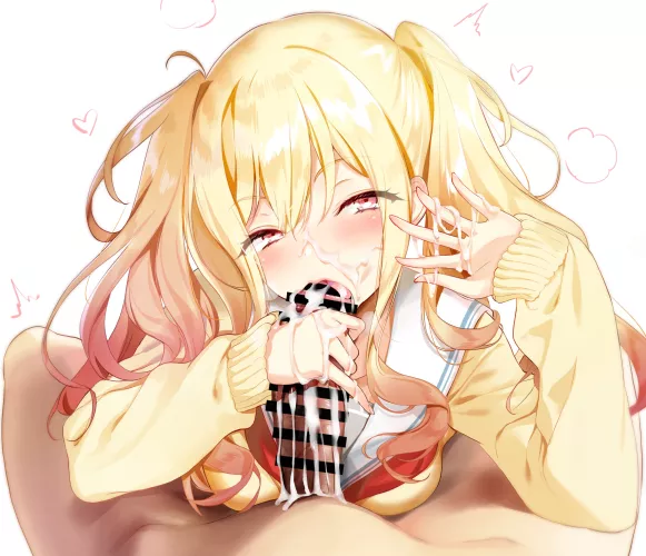 She's licking it all up