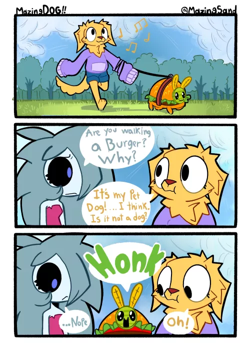 A MazingDOG COMIC!!!!!! “Going for a walk!” (Art by ME)
