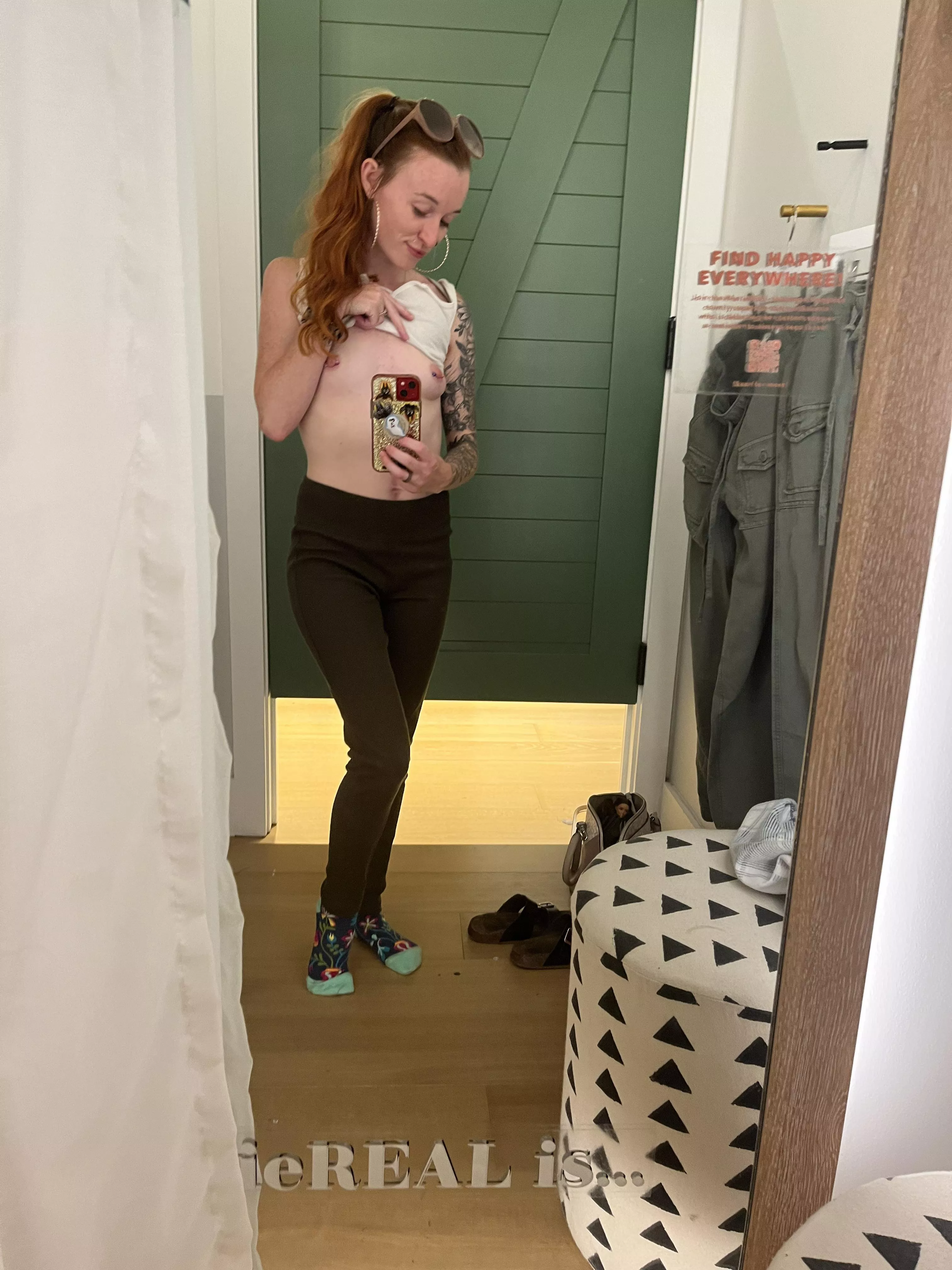 Dressing room boobies