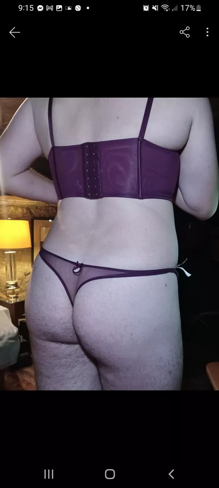 from behind