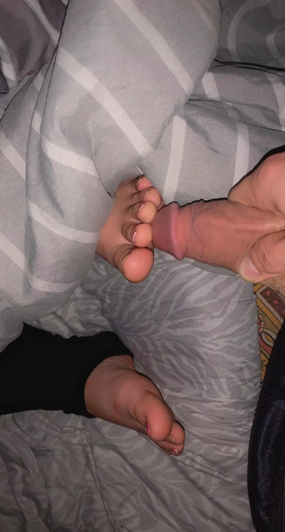 He loves my soft toes