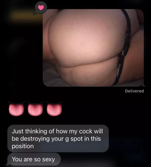 I had my girlfriend send this picture to a guy who wants to fuck her in front of me. I loved his response. how would you respond if she sent this to you?