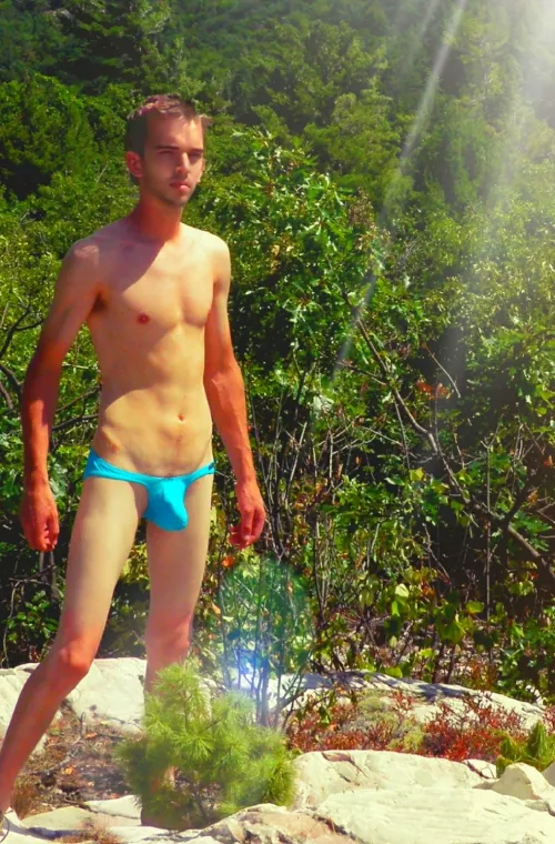 Out being wild in nature in my little bikini's