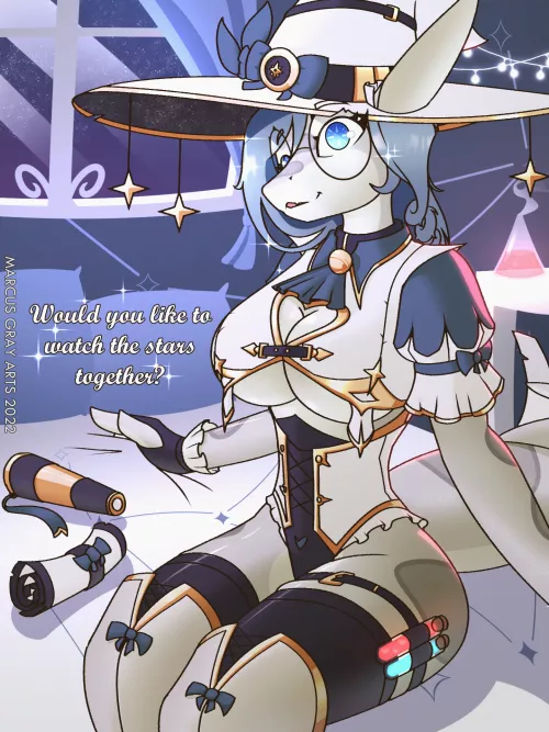 Stargazing with Kai (art by me @MarcusGrayArts on Twitter)