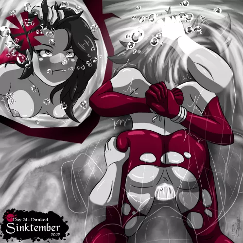 Cinder getting fucked while her head is getting dunked underwater, for Sinktember (Evan Harrey)