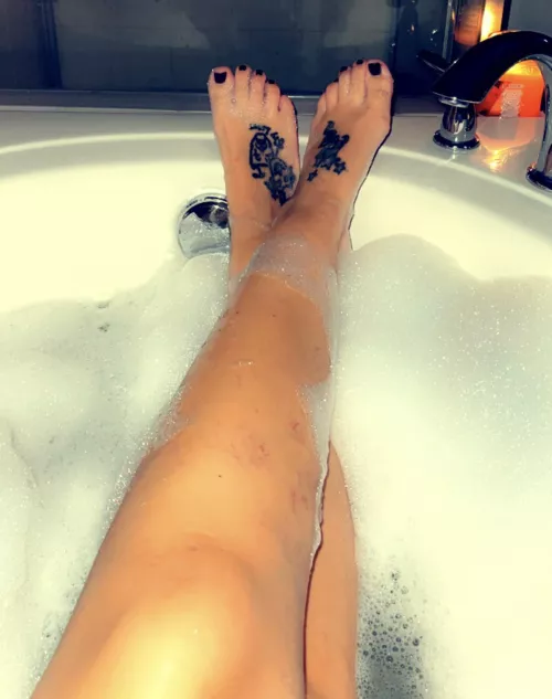 Soapy feet!