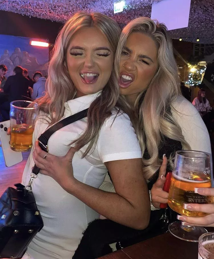 Two blonde chavs