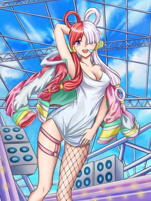 Uta performing on stage (d4nkira) [one piece] commissioned by darkrobbe1