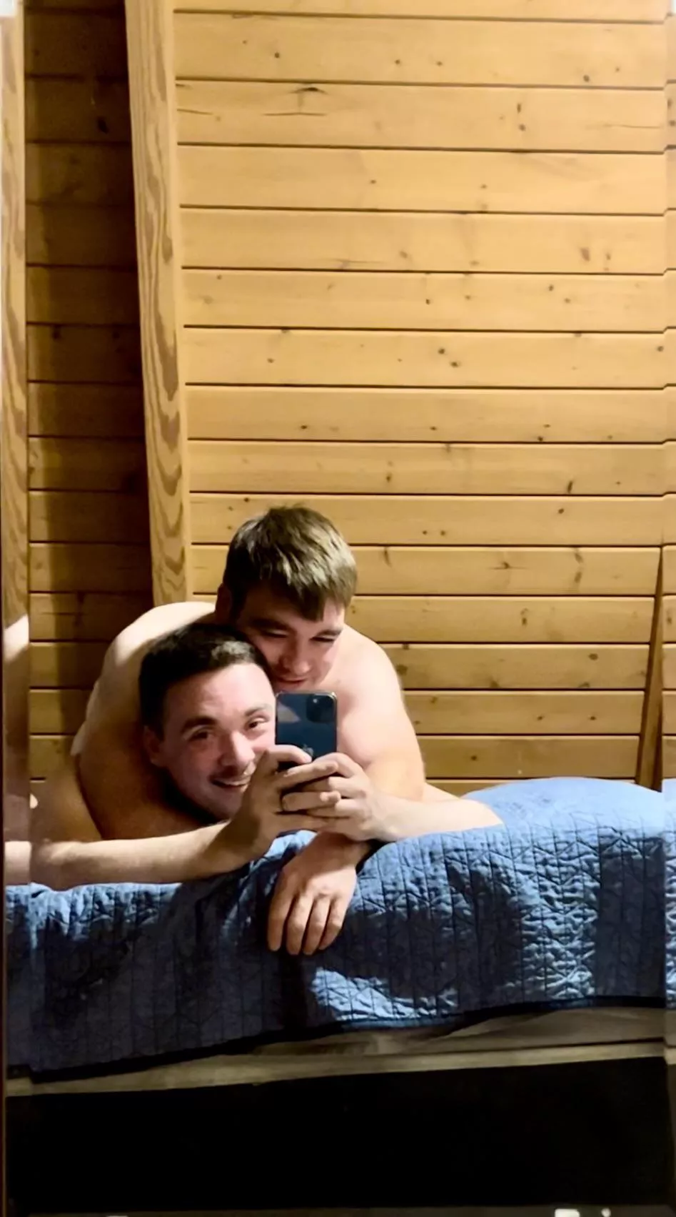 (29) Post nut cuddles! We were busy last night 😈