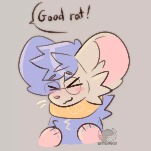 Day 1 of rattober: ‘good rat’ ~ art by me @maiathoustra