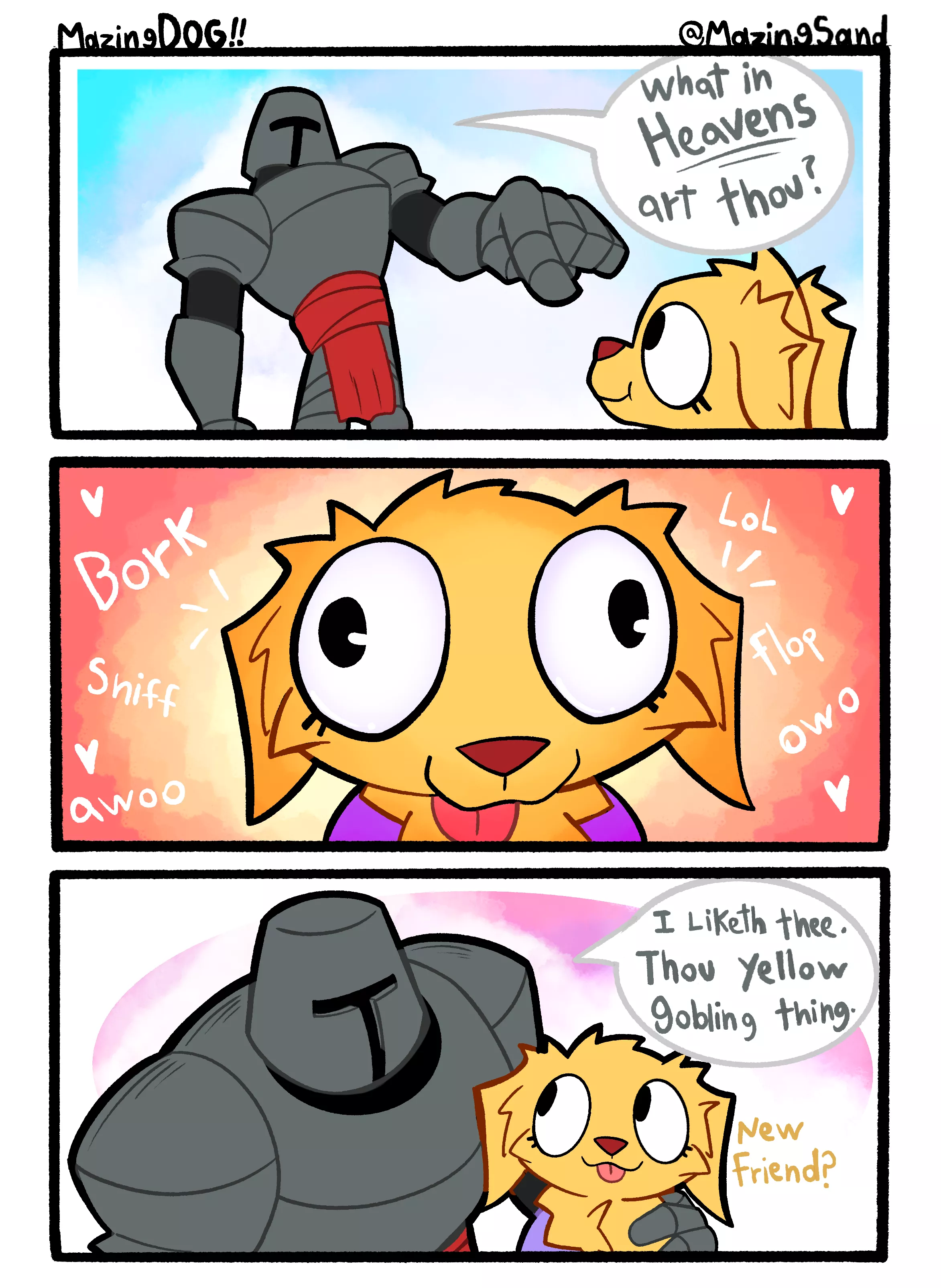 A MazingDOG COMIC!!!!!! “'Tis a New pal” (Art by ME)