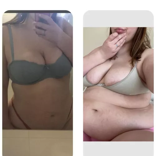 Before and after feedism 😊