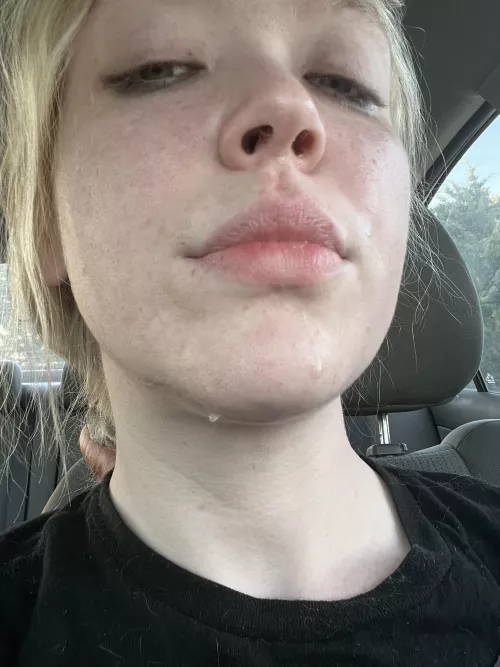 cum dripping down my face 😈🤭