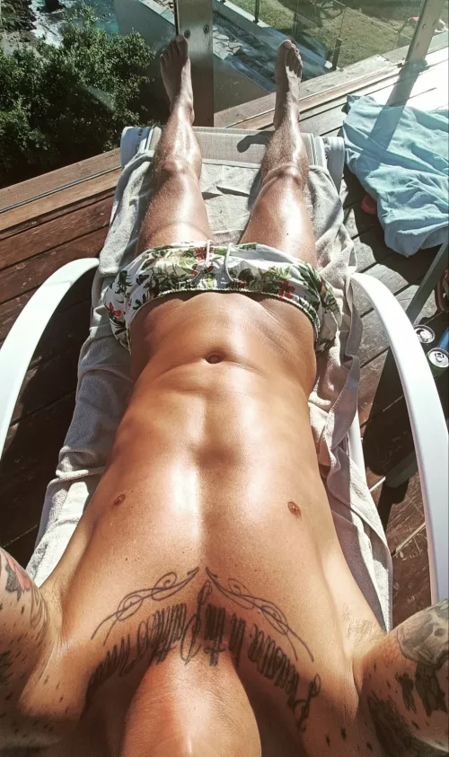 I realise this isn't nudism but I was looking for any opinions. This was a hotel sunbed and I had my shorts pulled all the way down to get a full tan. I realise if I had pubes they would be full exposed, but I don't.. so is this ok? I had no remarks ma