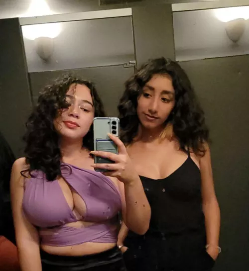 Right is def wishing she was as busty as her well endowed friend