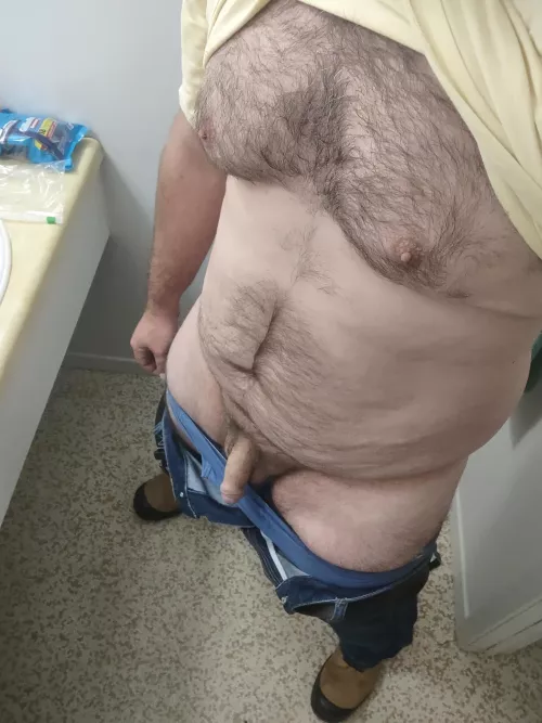 didn't even get my work boots off before I got my dick out lol