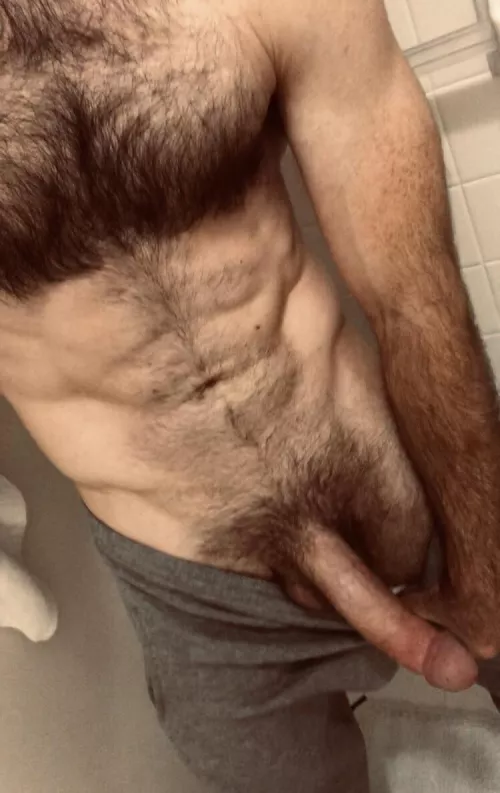 Ever wonder what’s happening under those gray sweats?